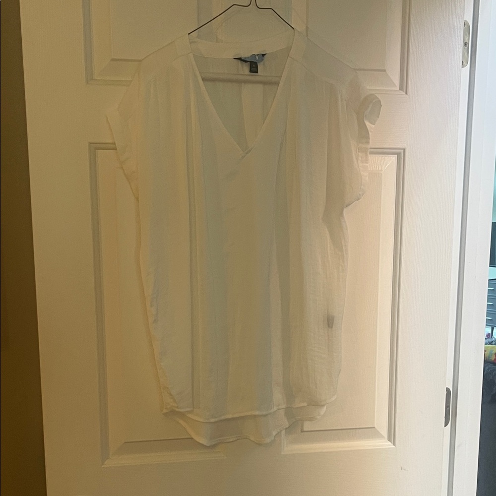 Simply Styled Cream V-Neck Blouse
